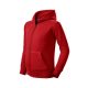 Malfini Trendy Zipper - Műanyag cipzáras, zsebes, bolyhos belsős gyerek pulóver - Piros - 122 cm/6 éves