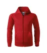 Malfini Trendy Zipper - Műanyag cipzáras, zsebes, bolyhos belsős gyerek pulóver - Piros - 134 cm/8 éves