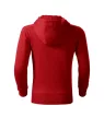 Malfini Trendy Zipper - Műanyag cipzáras, zsebes, bolyhos belsős gyerek pulóver - Piros - 134 cm/8 éves