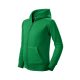 Malfini Trendy Zipper - M?anyag cipzáras, zsebes, bolyhos bels?s gyerek pulóver - F?zöld - 122 cm/6 éves