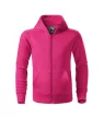 Malfini Trendy Zipper - Műanyag cipzáras, zsebes, bolyhos belsős gyerek pulóver - Bíborszín - 146 cm/10 éves