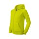 Malfini Trendy Zipper - Műanyag cipzáras, zsebes, bolyhos belsős gyerek pulóver - Lime - 122 cm/6 éves