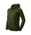 Malfini Trendy Zipper - Műanyag cipzáras, zsebes, bolyhos belsős gyerek pulóver - Military - 146 cm/10 éves