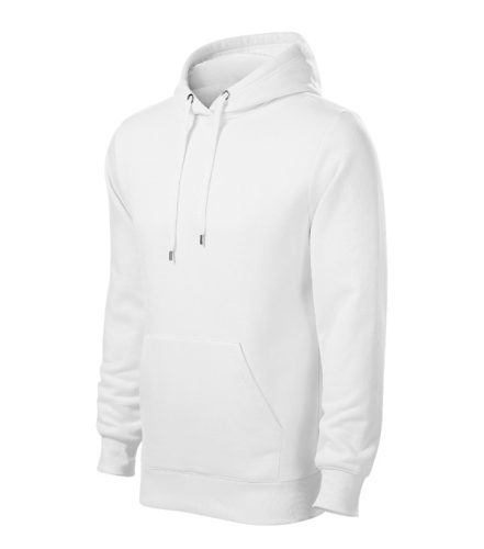 Malfini Cape - Kapucnis, kenguru zsebes, bolyhos belsős férfi pulóver - Fehér - 3XL