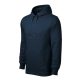 Malfini Cape - Kapucnis, kenguru zsebes, bolyhos belsős férfi pulóver - Tengerészkék - 3XL