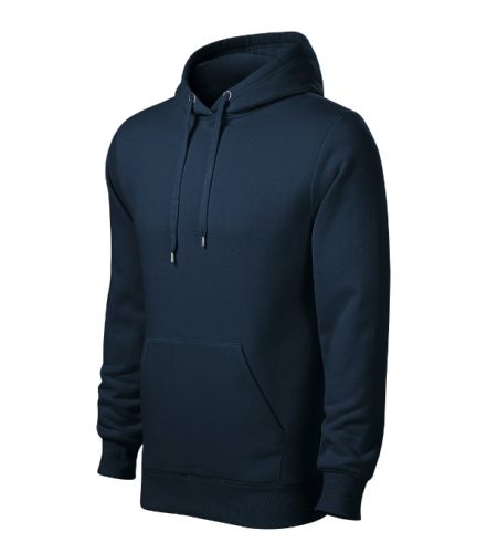 Malfini Cape - Kapucnis, kenguru zsebes, bolyhos belsős férfi pulóver - Tengerészkék - 4XL