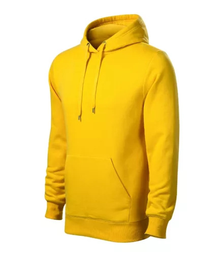 Malfini Cape - Kapucnis, kenguru zsebes, bolyhos belsős férfi pulóver - Sárga - 2XL