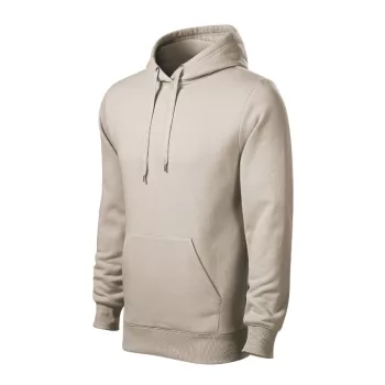   Malfini Cape - Kapucnis, kenguru zsebes, bolyhos belsős férfi pulóver - Drappos szürke - XL