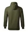 Malfini Cape - Kapucnis, kenguru zsebes, bolyhos belsős férfi pulóver - Military - 3XL