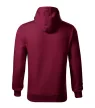 Malfini Cape - Kapucnis, kenguru zsebes, bolyhos belsős férfi pulóver - Garnet - L