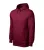 Malfini Cape - Kapucnis, kenguru zsebes, bolyhos belsős férfi pulóver - Garnet - XL