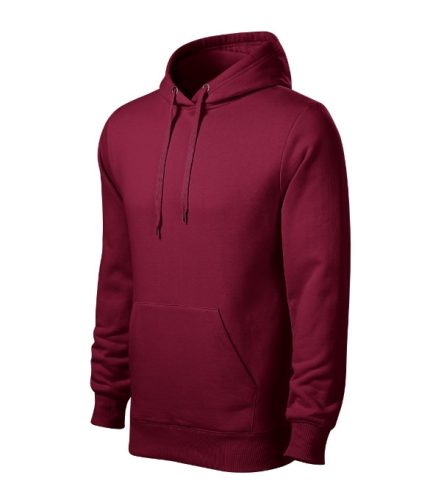  Malfini Cape - Kapucnis, kenguru zsebes, bolyhos belsős férfi pulóver - Garnet - 2XL
