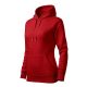 Malfini Cape - Kapucnis, kenguru zsebes, bolyhos belsős női pulóver - Piros - 2XL