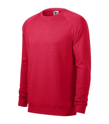 Malfini Merger - Egyenes szabású férfi pulóver - Piros melírozott - 3XL
