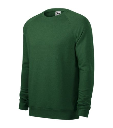 Malfini Merger - Egyenes szabású férfi pulóver - Melírozott üveg zöld - 3XL
