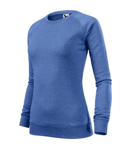 Malfini Merger - Egyenes szabású női pulóver - Kék melírozott - 2XL