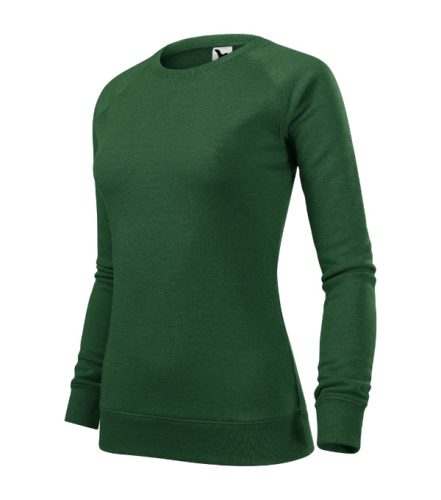 Malfini Merger - Egyenes szabású női pulóver - Melírozott üveg zöld - 2XL