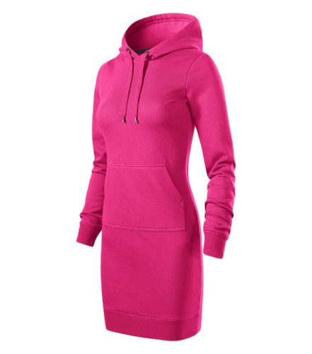 Malfini Snap - Enyhén karcsúsított, kapucnis, kenguru zsebes női ruha - Bíborszín - 2XL