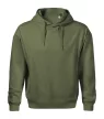 Malfini Moon - Laza szabású, kapucnis, rejtett kenguru zsebes férfi pulóver - Khaki - 3XL