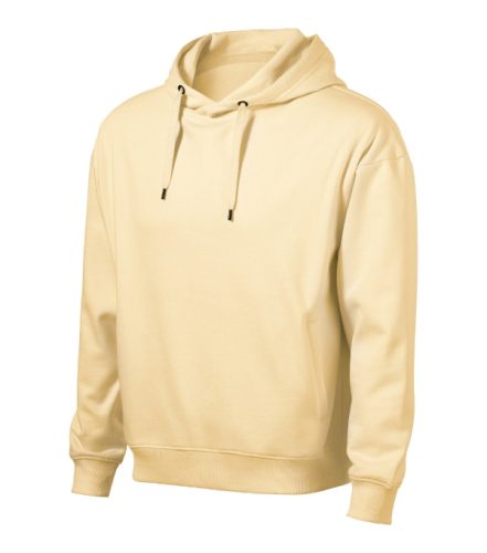 Malfini Moon - Laza szabású, kapucnis, rejtett kenguru zsebes férfi pulóver - Bourbon vanilla - 3XL