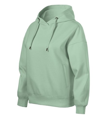 Malfini Moon - Laza szabású, kapucnis, rejtett kenguru zsebes női pulóver - Zsálya - 2XL