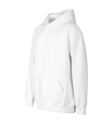 Malfini Chill - Laza szabású, kapucnis, kenguru zsebes unisex pulóver - Fehér - 2XL