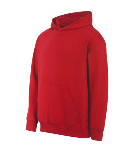 Malfini Chill - Laza szabású, kapucnis, kenguru zsebes unisex pulóver - Piros - 2XL