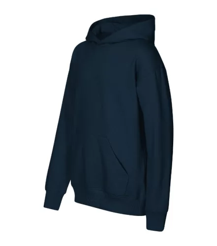 Malfini Chill - Laza szabású, kapucnis, kenguru zsebes gyerek pulóver - Tengerészkék - 146 cm/10 éves