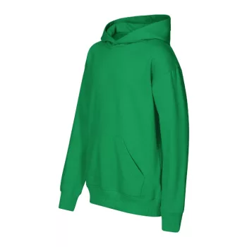   Malfini Chill - Laza szabású, kapucnis, kenguru zsebes gyerek pulóver - Fűzöld - 146 cm/10 éves