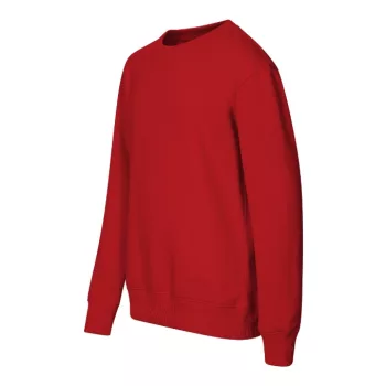   Malfini Crew - Egyenes szabású, low cap ujjú, bolyhos belsős gyerek pulóvere - Piros - 134 cm/8 éves