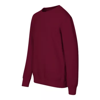   Malfini Crew - Egyenes szabású, low cap ujjú, bolyhos belsős gyerek pulóvere - Garnet - 158 cm/12 éves