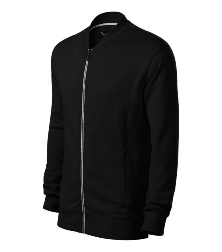 Malfini Premium Bomber - Egyenes szabású, fémcipzáras, “bomber” galléros férfi pulóver - Fekete - S