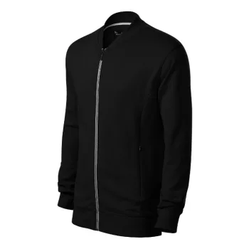   Malfini Premium Bomber - Egyenes szabású, fémcipzáras, “bomber” galléros férfi pulóver - Fekete - M