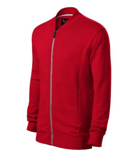 Malfini Premium Bomber - Egyenes szabású, fémcipzáras, “bomber” galléros férfi pulóver - F1 piros - S