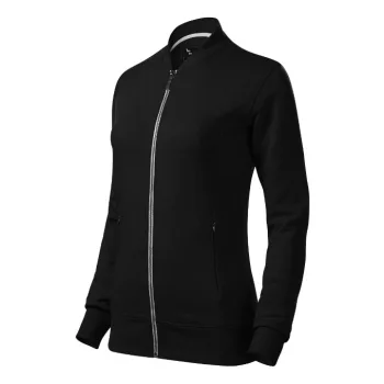   Malfini Premium Bomber - Egyenes szabású, fémcipzáras, “bomber” galléros női pulóver - Fekete - M