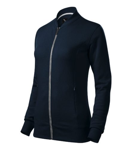 Malfini Premium Bomber - Egyenes szabású, fémcipzáras, “bomber” galléros női pulóver - Tengerészkék - XS