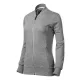 Malfini Premium Bomber - Egyenes szabású, fémcipzáras, “bomber” galléros női pulóver - Sötétszürke melírozott - 2XL