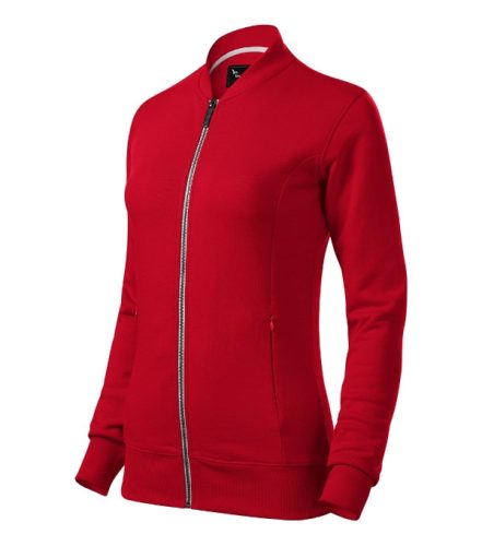 Malfini Premium Bomber - Egyenes szabású, fémcipzáras, “bomber” galléros női pulóver - F1 piros - XS