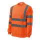 Rimeck HV Essential - Fluoreszkáló anyagú, 3M fényvisszaverő csíkos unisex pulóver - Fluoreszkáló narancssárga - M