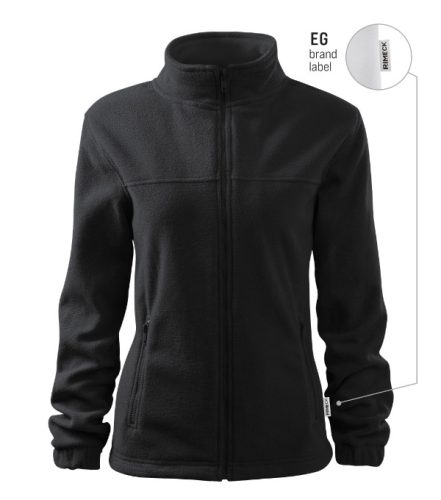 Rimeck Jacket - Műanyag cipzáras, női polár felső - Ébenszürke - M (brand label)