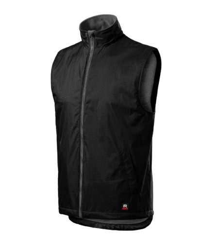 Rimeck Body Warmer - Műanyag cipzáras, polár béléses unisex mellény - Fekete - S