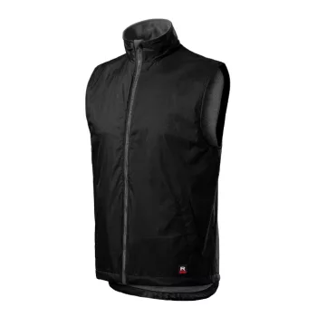   Rimeck Body Warmer - Műanyag cipzáras, polár béléses unisex mellény - Fekete - L