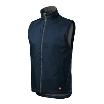   Rimeck Body Warmer - Műanyag cipzáras, polár béléses unisex mellény - Tengerészkék - L