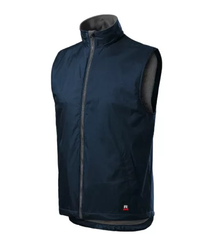 Rimeck Body Warmer - Műanyag cipzáras, polár béléses unisex mellény - Tengerészkék - L