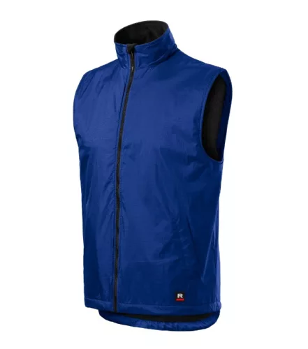 Rimeck Body Warmer - Műanyag cipzáras, polár béléses unisex mellény - Királykék - S