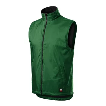   Rimeck Body Warmer - Műanyag cipzáras, polár béléses unisex mellény - Üvegzöld - M