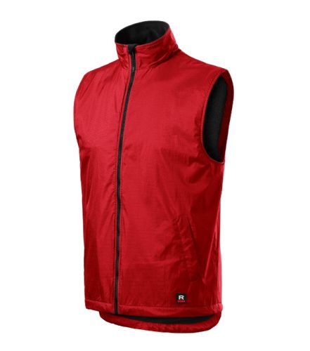Rimeck Body Warmer - Műanyag cipzáras, polár béléses unisex mellény - Piros - S