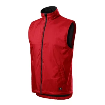   Rimeck Body Warmer - Műanyag cipzáras, polár béléses unisex mellény - Piros - XL