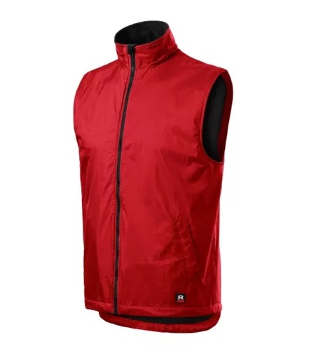 Rimeck Body Warmer - Műanyag cipzáras, polár béléses unisex mellény - Piros - XL