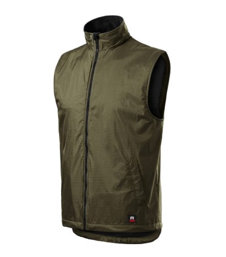 Rimeck Body Warmer - Műanyag cipzáras, polár béléses unisex mellény - Military - S